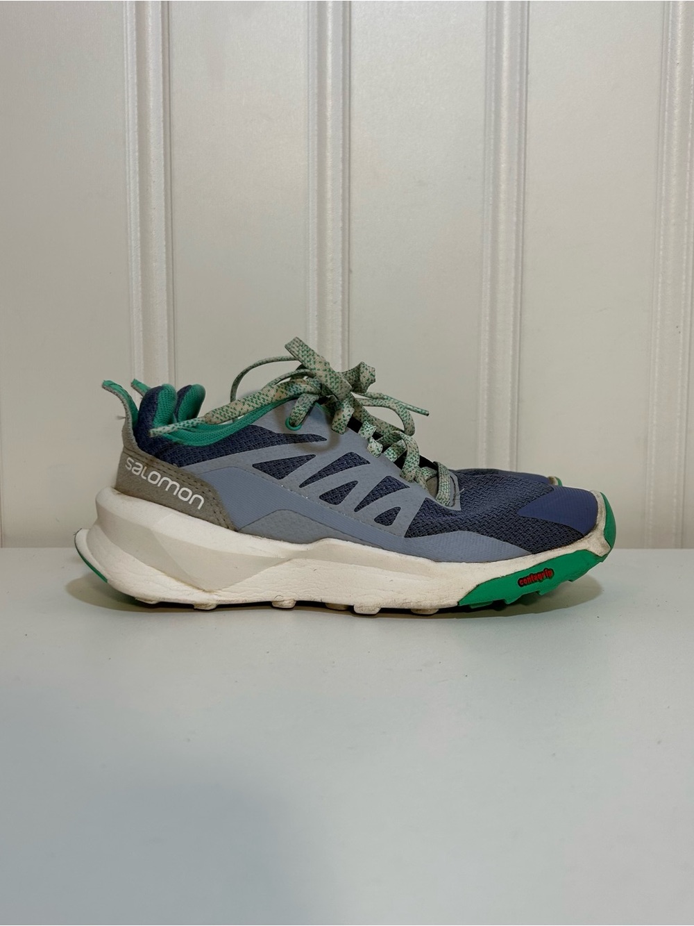 Salomon Patrol lace Sneakers purple Teal & Green Accents trail shoes kids 1